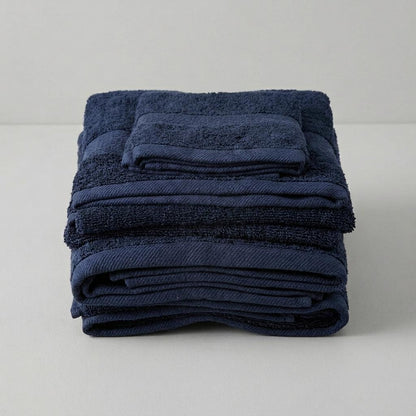 8 Piece Cotton Towel Set with 2 Bath Towels, 2 Hand Towels & 4 Wash Cloths, Soft Bathroom Towel Bundle, Machine Washable