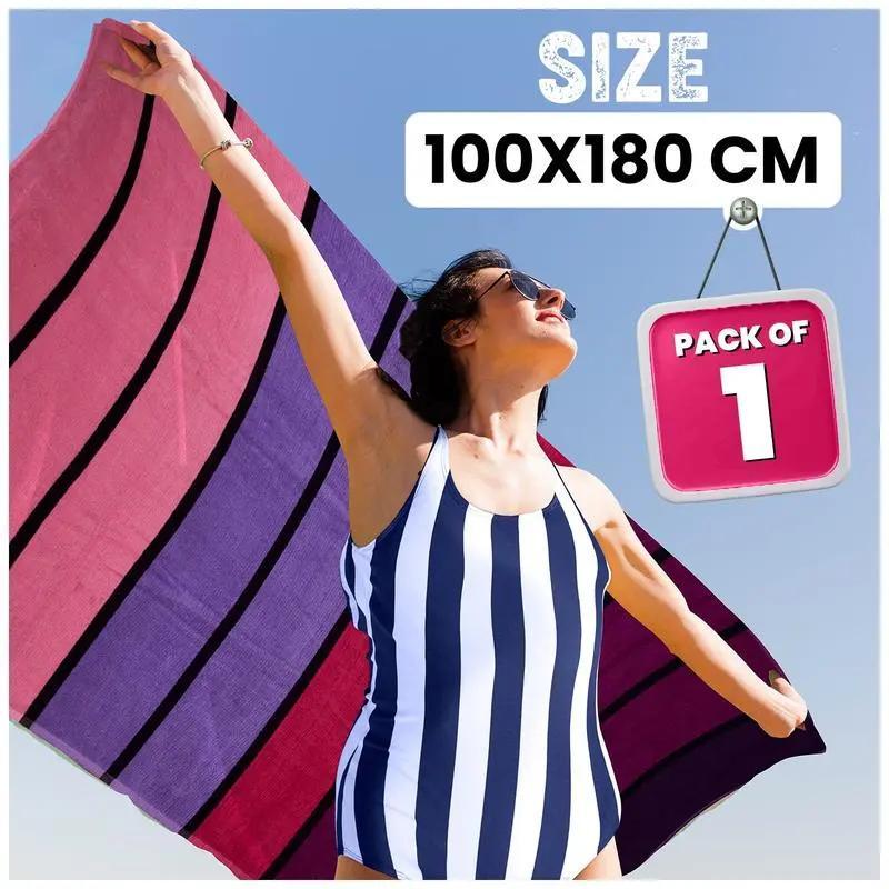 Extra Large Beach Towel Quick Dry Sand Resistant Lightweight Travel Towel XXL 100 x 180 cm Soft Adult Towel