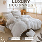 Snuggle Bedding Polyester Fleece Duvet Cover Super Warm & Cosy Set Double King Single Bed Must-Have Winter Comfort