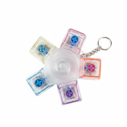 Sensory Fidget Cube Keychain Stress Relief Toy Multi Button Anti Anxiety Keyring Toy for Adults