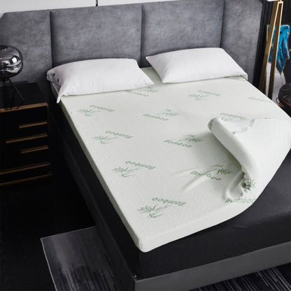 Soft Bamboo Foam Mattress Topper, Anti-Allergy Bounce Back Filling – Single to Super King Size