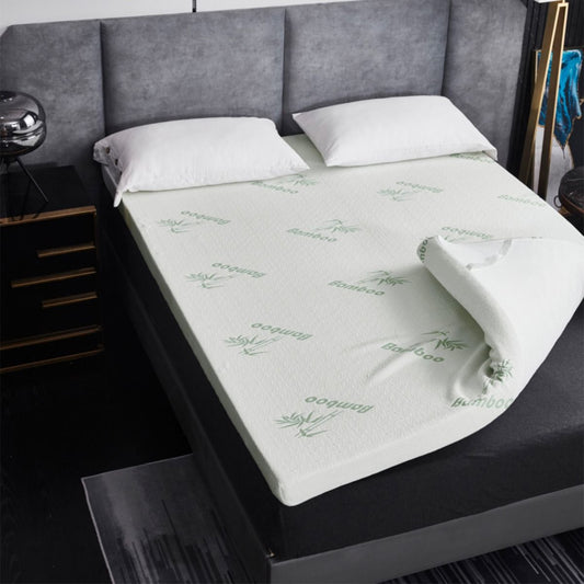 Soft Bamboo Foam Mattress Topper, Anti-Allergy Bounce Back Filling – Single to Super King Size