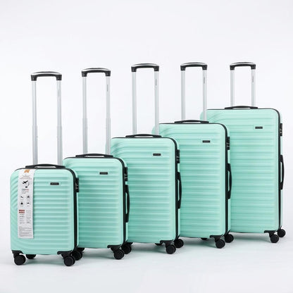 5 Piece Hard Shell Luggage Set with 360° Spinner Wheels, Combination Lock, Lightweight Travel Suitcase Set 18/20/26/29/32 Inch