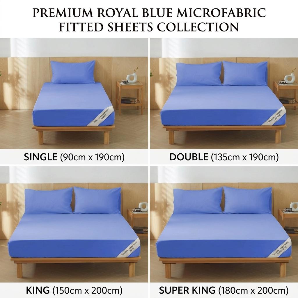 Extra Deep Fitted Sheet 30cm Ultra Soft Microfiber Bed Sheet Single Double King Super King
