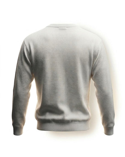 Men’s Lightweight White Sweater Bowling Golf Style Jumper Soft Knit Casual Top S–5XL Long Sleeve Breathable Fabric