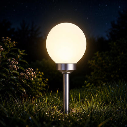 2PCS Solar Outdoor Ball Lights 43cm LED Garden Globe Lights Waterproof Yard Patio Pathway Lighting
