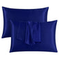 Satin Silk Pillowcases for Hair and Skin 2 Pack Standard Size 50x75cm Envelope Closure Pillow Case