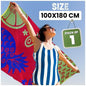 Extra Large Beach Towel Quick Dry Sand Resistant Lightweight Travel Towel XXL 100 x 180 cm Soft Adult Towel