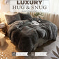 Luxury Hug & Snug Duvet Cover Set Ultre Soft Cozy and Snuggle Quilt Cover Bedding set Single Double King size Available in Charcoal this bedding set is perfect for cooler nights and year round use