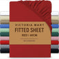 Extra Deep Fitted Bed Sheet 40cm Soft Plain Mattress Cover with Elastic Fit Easy Care Bedding for Daily Use