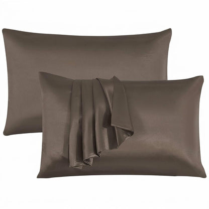 Satin Silk Pillowcases for Hair and Skin 2 Pack Standard Size 50x75cm Envelope Closure Pillow Case