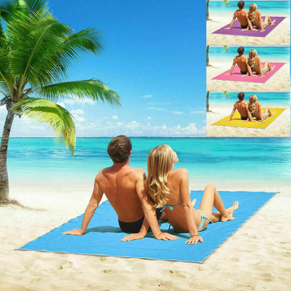 Extra Large Sandproof Beach Mat 200×150cm Waterproof Picnic Blanket Foldable Lightweight Outdoor Mat for Beach Camping Hiking Travel