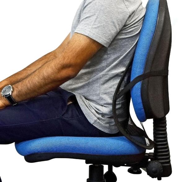 Mesh Back Support Car Seat Mesh Lumbar Support Cushion Chair Support Lower Back Pain Relief Back Posture Corrector With Elastic Strap Back Rest for Home Office Chairs