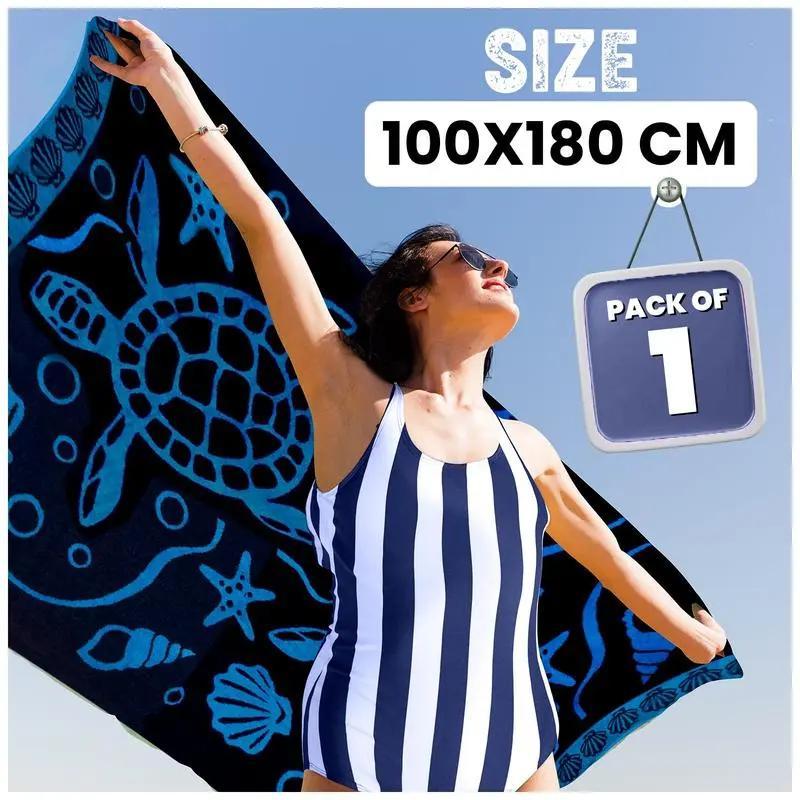 Extra Large Beach Towel Quick Dry Sand Resistant Lightweight Travel Towel XXL 100 x 180 cm Soft Adult Towel