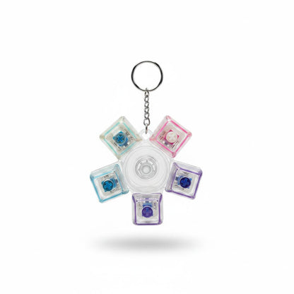Sensory Fidget Cube Keychain Stress Relief Toy Multi Button Anti Anxiety Keyring Toy for Adults