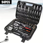 94 Piece Professional Socket Wrench Set with 1/2 & 1/4 Drive Ratchets, Chrome Vanadium Socket Kit, Heavy Duty Tool Box for Car, Motorcycle, Bicycle & Home Repairs
