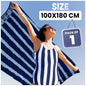 Extra Large Beach Towel Quick Dry Sand Resistant Lightweight Travel Towel XXL 100 x 180 cm Soft Adult Towel