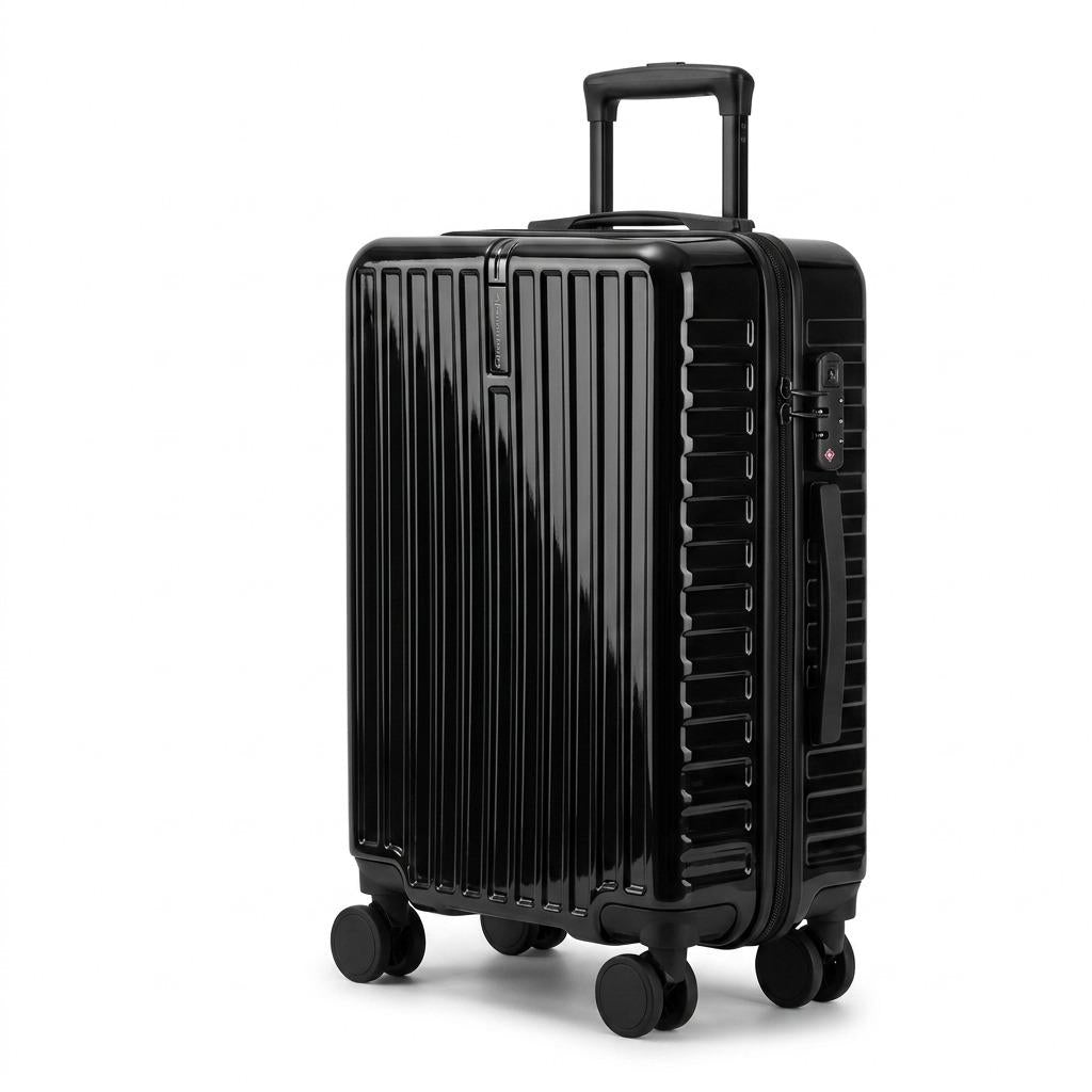 20 Inch Hard Shell Cabin Suitcase TSA Combination Lock 8 Spinner Wheels Side Hook 35L