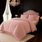 New Soft Teddy Fleece Duvet Quilt Cover Bedding Set with 2 Matching Pillow Cases Cosy bedding All Sizes Pink Teal Black Grey Snuggle Cozy bedding Duvet Cover