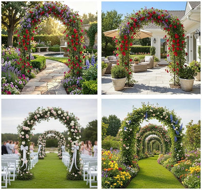 2.4M Metal Garden Arch – Heavy-Duty Steel Plant Support