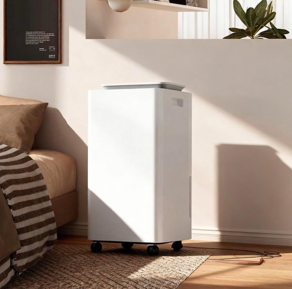 Air Purifying Dehumidifier 3-in-1 with 2.5L Tank – 10L/Day, Low Noise Energy Efficient Indoor Moisture Remover with Timer for Home Bedroom Bathroom