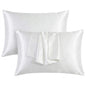 Satin Silk Pillowcases for Hair and Skin 2 Pack Standard Size 50x75cm Envelope Closure Pillow Case