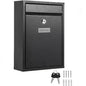 Large Lockable Letter Post Box Wall Mounted – Alloy Steel Mailbox with Keys, Weather Resistant Outdoor Post Box with Nameplate Holder