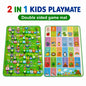 2 in 1 Kids Play Mat Double Sided Foldable Baby & Toddler Playmat 200 x 180cm with Carry Bag