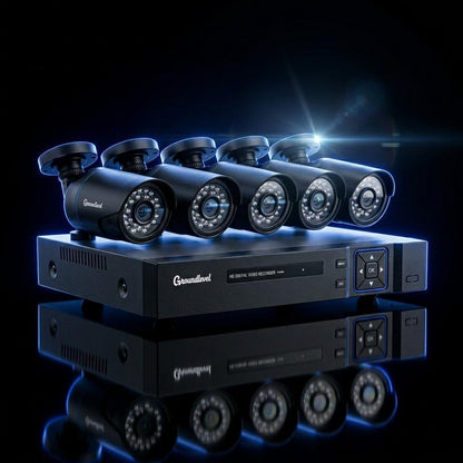 4 Camera Home CCTV System Full HD 1080P DVR Kit Outdoor Night Vision Remote Monitoring UK