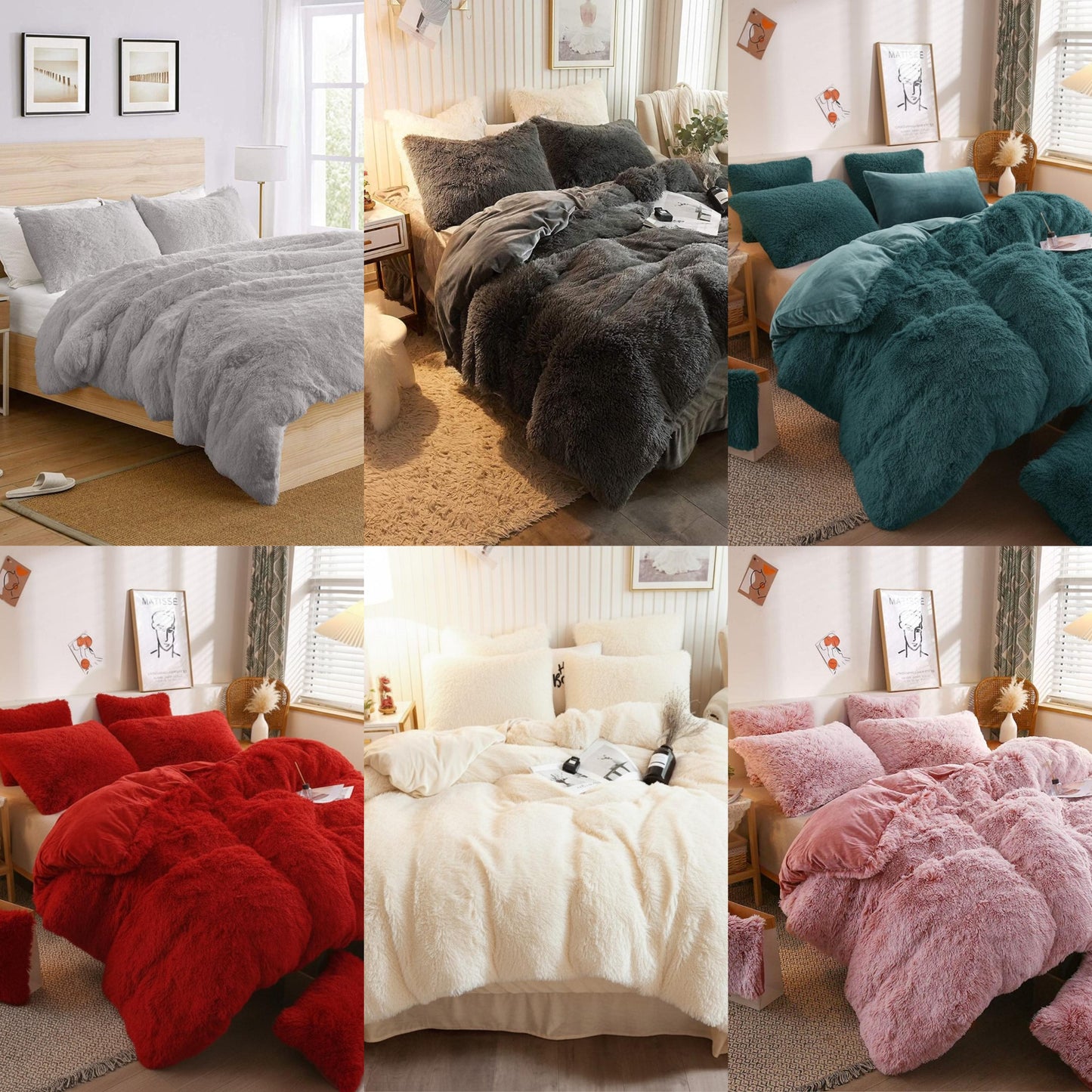 Snuggle Duvet Cover Set Warm & Cosy Bed Quilt Sherpa Fleece Bedding Set with Pillowcases Soft Fleece Duvet Cover for Winter Comfort Easy Care