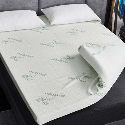 Soft Bamboo Foam Mattress Topper, Anti-Allergy Bounce Back Filling – Single to Super King Size