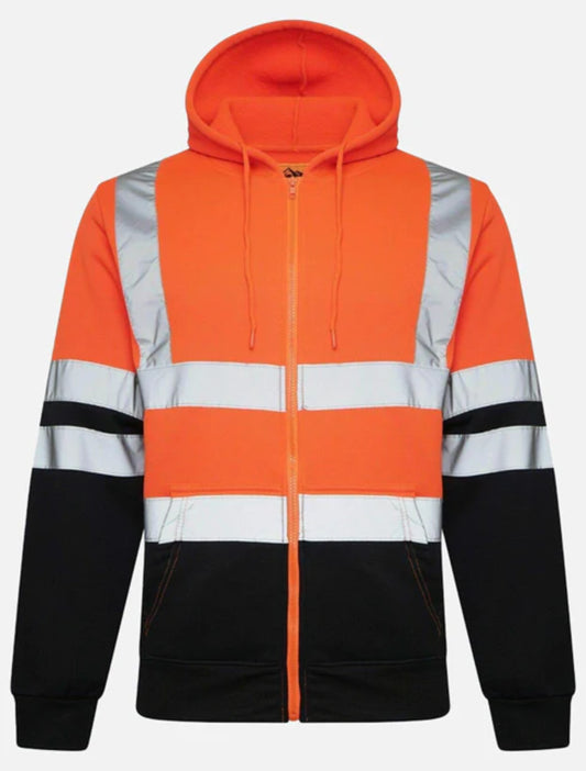 Hi Visibility PPE Reflective Hoodies Work Wear Safety Hooded Sweatshirt