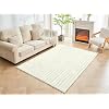 Luxury Faux Fur Shaggy Area Rug  Ultra Soft Plush Striped Non Slip Floor Carpet for Living Room, Bedroom, Lounge & Nursery  120 x 170cm