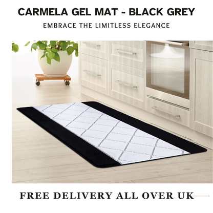 Non-Slip Gel Mat Greek Style Geometric Hallway Rug Runner Kitchen Floor Mat Uk