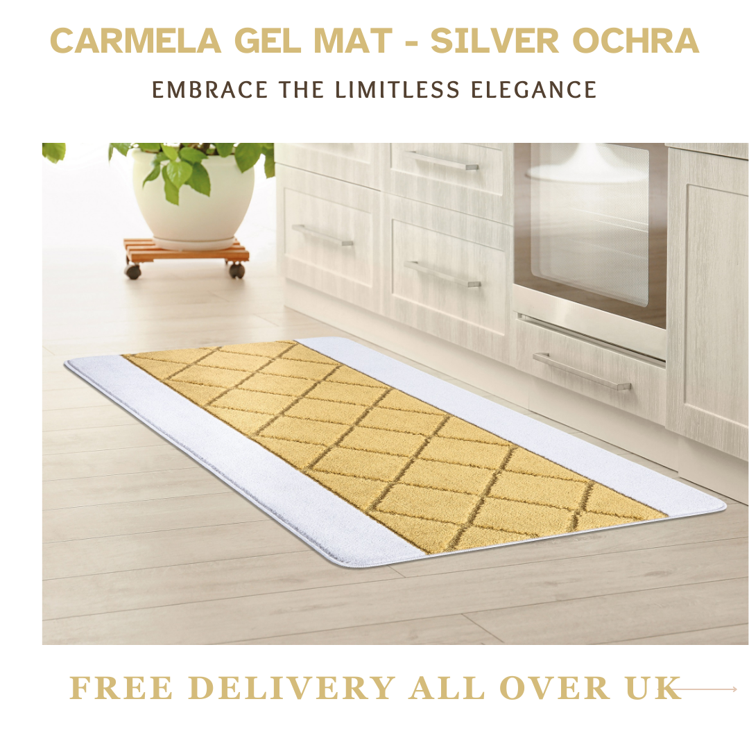 Non-Slip Gel Mat Greek Style Geometric Hallway Rug Runner Kitchen Floor Mat Uk