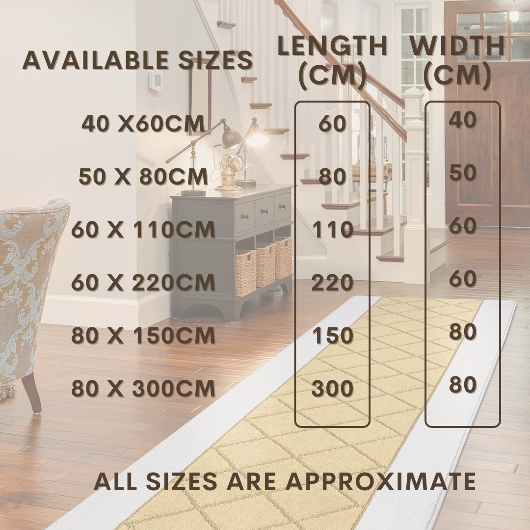 Non-Slip Gel Mat Greek Style Geometric Hallway Rug Runner Kitchen Floor Mat Uk