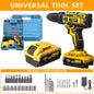 Cordless Electric Drill Set with Lithium Battery, Rechargeable Impact Drill & Screwdriver Combo Tool, Multifunctional Hand Drill for DIY, Home Repair, Craft Projects & Maintenance
