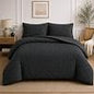 Double Duvet Cover Set Beige Tufted Bedding Set with 2 Pillowcases | Soft  Textured Geometric Quilt Cover with Hidden Zip