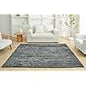 Luxury Faux Fur Shaggy Area Rug  Ultra Soft Plush Striped Non Slip Floor Carpet for Living Room, Bedroom, Lounge & Nursery  120 x 170cm
