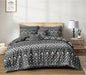 Printed Microfibre Duvet Cover Set Reversible Geometric Bedding