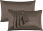 2 Pack Satin Pillowcases 50x75cm Standard UK Size  Soft 100% Polyester Satin Pillow Covers with Envelope Closure, Smooth Lightweight Machine Washable Bedding Pillowcase Set for Home & Bedroom