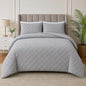 Double Duvet Cover Set Beige Tufted Bedding Set with 2 Pillowcases | Soft  Textured Geometric Quilt Cover with Hidden Zip