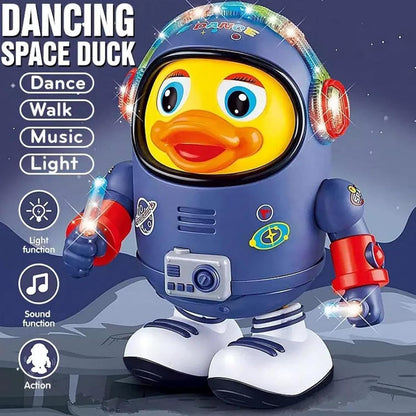 Dancing Astronaut Duck Toy with Music & LED Lights  Interactive Walking Space Duck Toy for Kids, Musical Educational Toddler Toy for Boys & Girls Age 3+