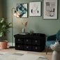 6 Drawer Ottoman Storage Bench with Velvet Cord Finish  Fabric Storage Chest, Padded Footstool Seat, Multipurpose Bedroom, Living Room & Hallway