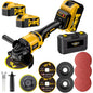 Cordless Angle Grinder with Lithium Battery, Compact Electric Grinding & Polishing Tool with Side Handle, Portable Power Tool for Metal Cutting, Surface Finishing & DIY Projects