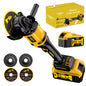Cordless Angle Grinder with Lithium Battery, Compact Electric Grinding & Polishing Tool with Side Handle, Portable Power Tool for Metal Cutting, Surface Finishing & DIY Projects