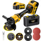 Cordless Angle Grinder with Lithium Battery, Compact Electric Grinding & Polishing Tool with Side Handle, Portable Power Tool for Metal Cutting, Surface Finishing & DIY Projects