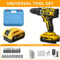 Cordless Electric Drill Set with Lithium Battery, Rechargeable Impact Drill & Screwdriver Combo Tool, Multifunctional Hand Drill for DIY, Home Repair, Craft Projects & Maintenance