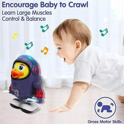 Dancing Astronaut Duck Toy with Music & LED Lights  Interactive Walking Space Duck Toy for Kids, Musical Educational Toddler Toy for Boys & Girls Age 3+