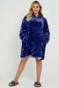 Ladies Oversized Hoodie Sherpa Fleece Soft Cosy Warm Thermal Hooded Sweatshirt